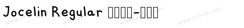 Jocelin Regular 商用须授字体转换